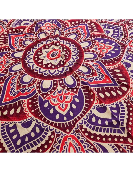 Grande mandala ronde 180 cm - Rose & Violet