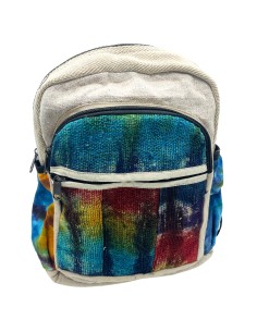 Sac à dos moyen en chanvre tie?dye – Sans imprimé