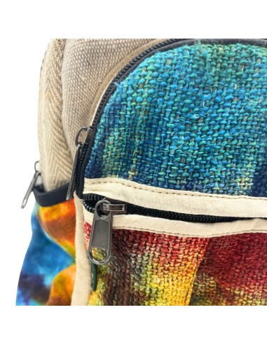 Sac à dos moyen en chanvre tie?dye – Sans imprimé