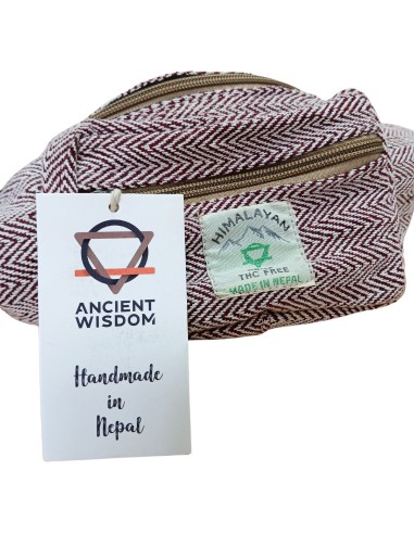 Sac ceinture / banane en chanvre & coton – Bordeaux
