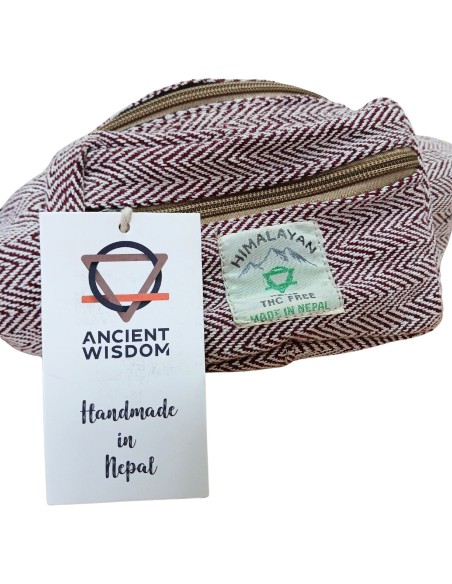 Sac ceinture / banane en chanvre & coton – Bordeaux