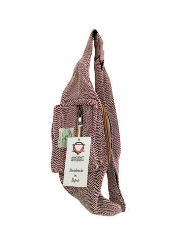 Sac ceinture / banane en chanvre & coton – Bordeaux