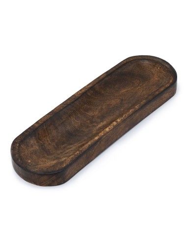 Grand plateau porte?encens – Bois de manguier classique