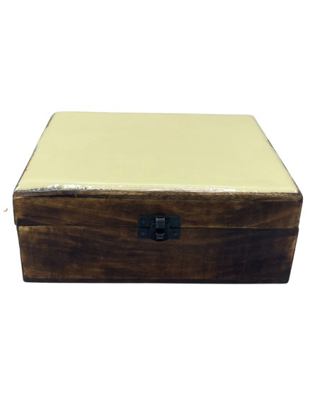 Grande boîte émaillée en céramique - 20×15×7,5 cm - Béton