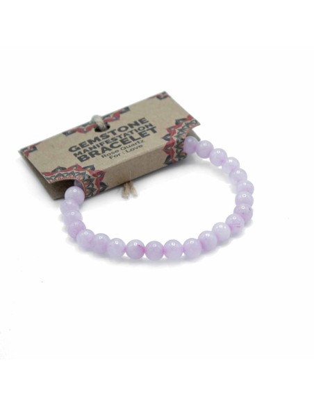 Bracelet manifestation quartz rose – Amour