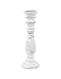 Grand chandelier classique en bois – Blanc