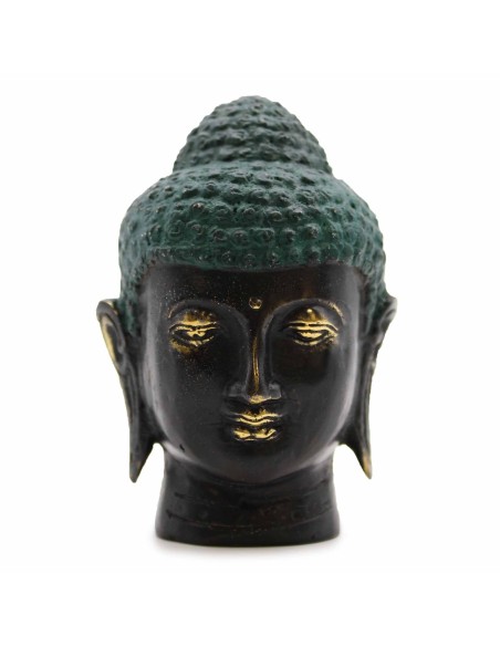 Tête de Buda laiton antique - Moyenne 10×7×6 cm