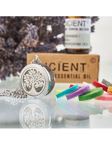 Collier diffuseur d’aromathérapie – Arbre de Vie