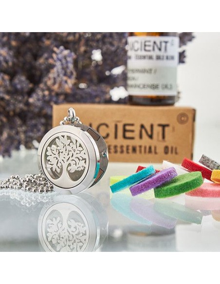 Collier diffuseur d’aromathérapie – Arbre de Vie