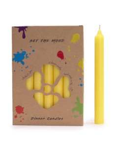 Lot de bougies de table – Citron rustique (21 pièces)