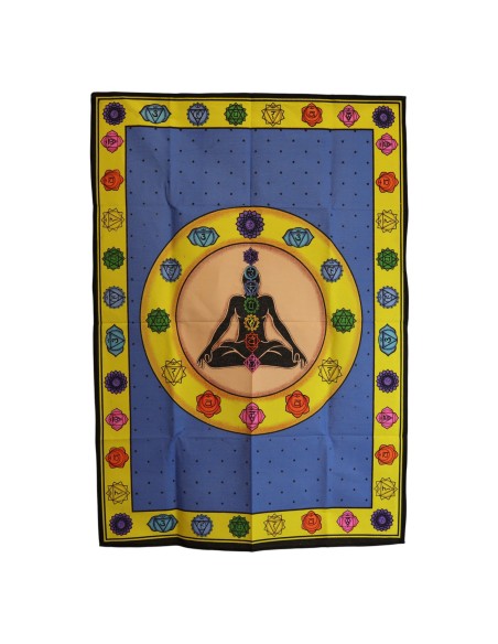 Tapisserie murale coton - Chakra vibrant 70×110 cm