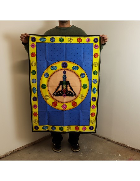 Tapisserie murale coton - Chakra vibrant 70×110 cm