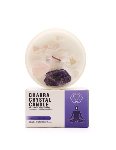 Bougie cristal chakra – Troisième œil