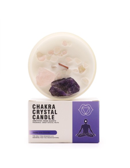 Bougie cristal chakra – Troisième œil