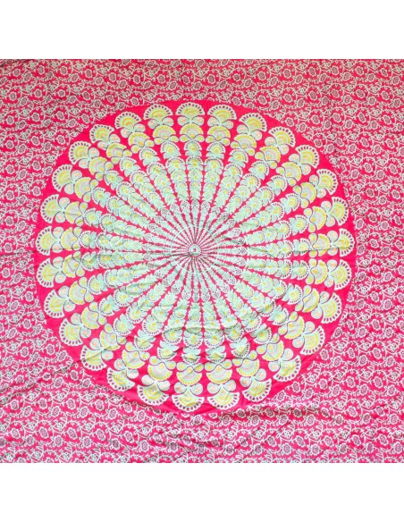Pareo mandala – Vert canard & violet