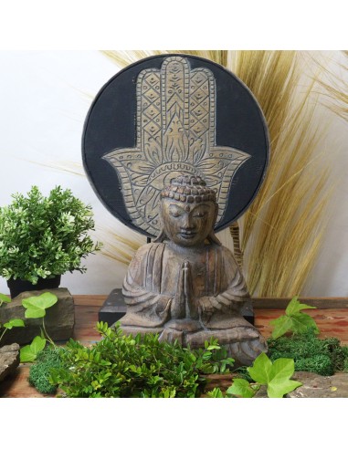 Set Buda Feng Shui - Hamsa - Gris 29×45 cm