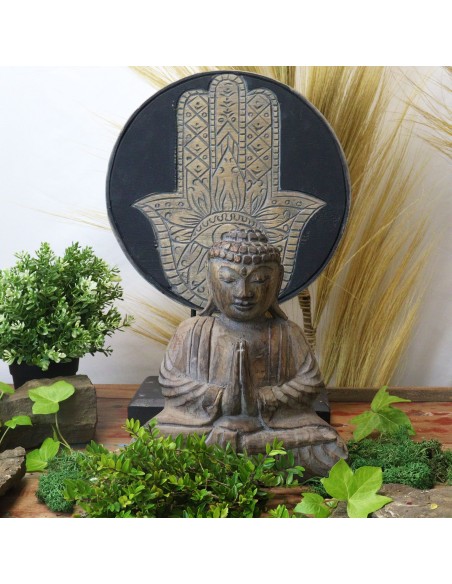 Set Buda Feng Shui - Hamsa - Gris 29×45 cm