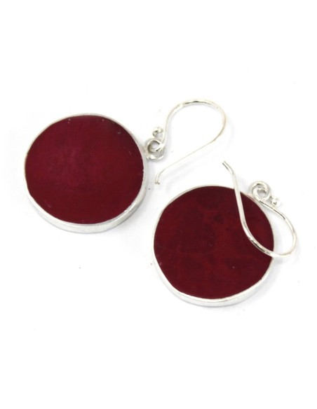 Boucles d’oreilles Arbre de Vie en argent – Corail lumineux
