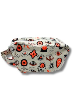 Petite trousse de toilette en coton – Motifs yeux multiples