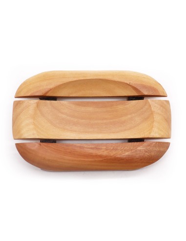 Porte-savon classique en acajou – Angle ovale