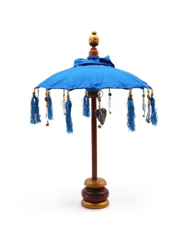Parasol décoratif Bali - Coton - Turquoise 40 cm