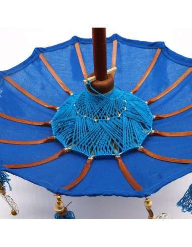 Parasol décoratif Bali - Coton - Turquoise 40 cm