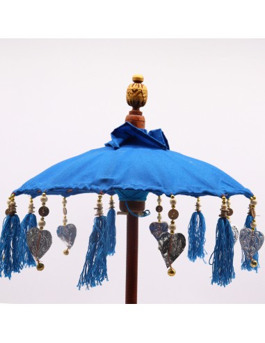 Parasol décoratif Bali - Coton - Turquoise 40 cm