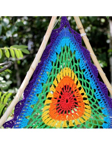 Attrape-rêves Bali - Grande pyramide multi 90×46 cm