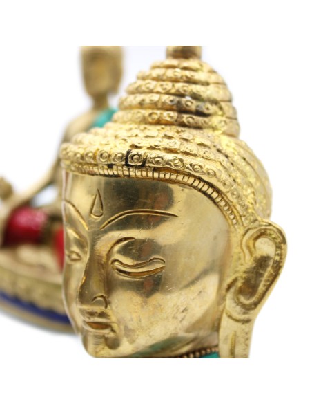 Statue Buda en laiton - Grande tête 11,5 cm