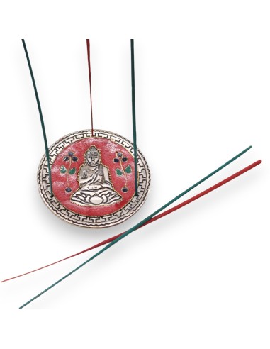 Porte?encens Bouddha décoratif – Rouge