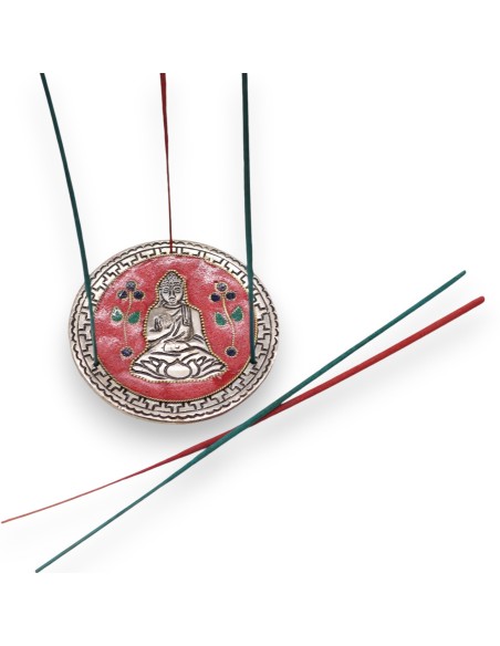 Porte?encens Bouddha décoratif – Rouge