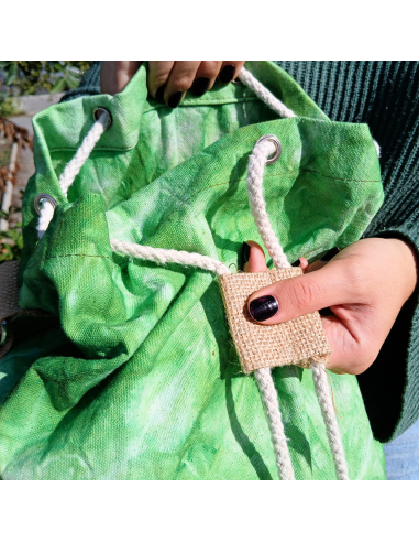Sac à dos 100?% naturel – Vert lavé, Arbre de Vie