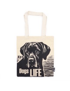 Sac cabas iconique en coton – «?Vie de chien?»
