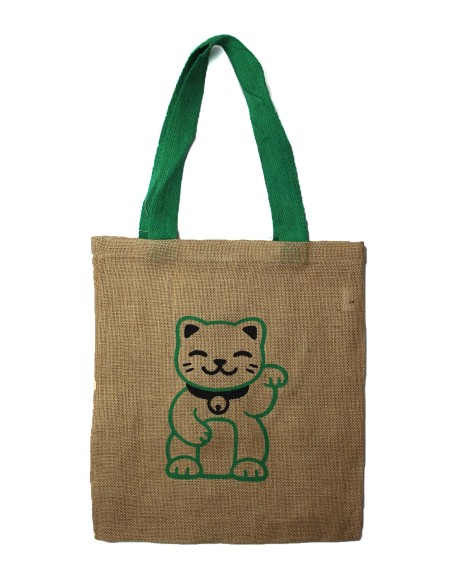 Grand sac en jute – Motifs assortis