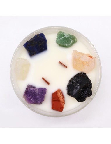Bougie cristal chakra – Siete chakras