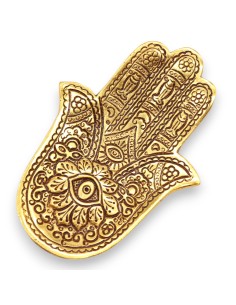 Petit porte?encens Hamsa – Aluminium doré