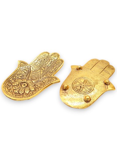Petit porte?encens Hamsa – Aluminium doré