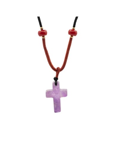 Collier améthyste – Croix spirituelle