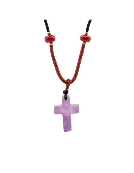 Collier améthyste – Croix spirituelle