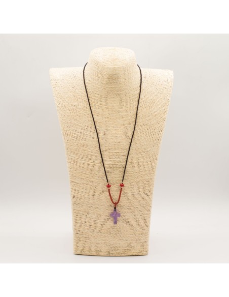 Collier améthyste – Croix spirituelle
