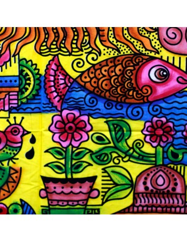 Tapisserie murale coton - Soleil 78×112 cm