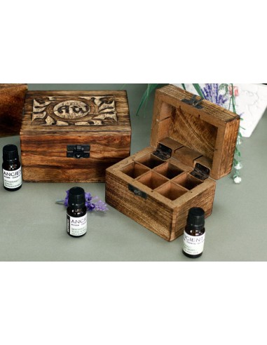 Boîte d’aromathérapie en bois – Format compact