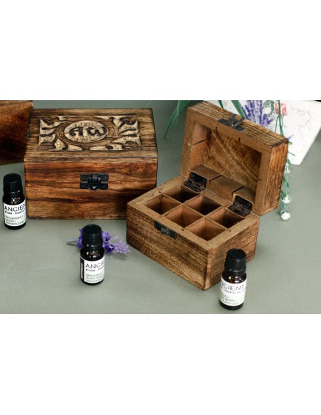 Boîte d’aromathérapie en bois – Format compact