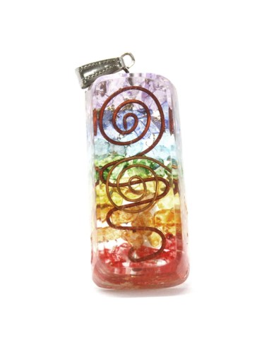 Pendentif en orgonite Arc-en-ciel – Équilibre énergétique