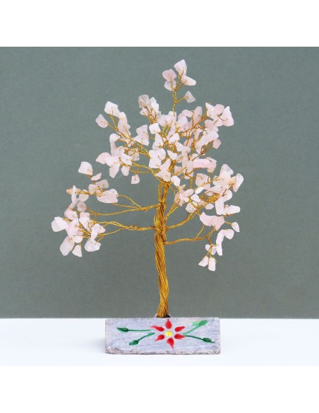 Quartz rose décoratif – Assemblage zen