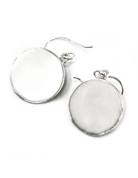 Boucles d’oreilles Arbre de Vie en argent – Nacre
