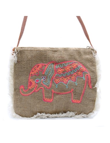 Sac à franges – Broderie éléphant