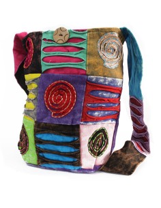 Sac ethnique style hippie – Violet spirale