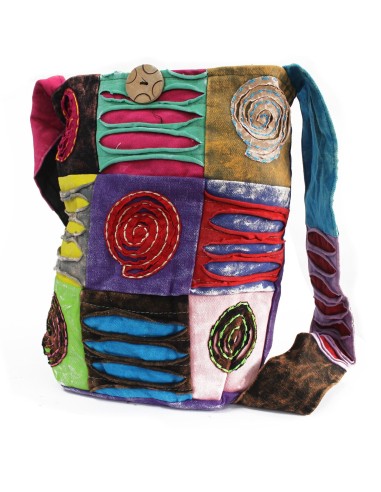 Sac ethnique style hippie – Violet spirale