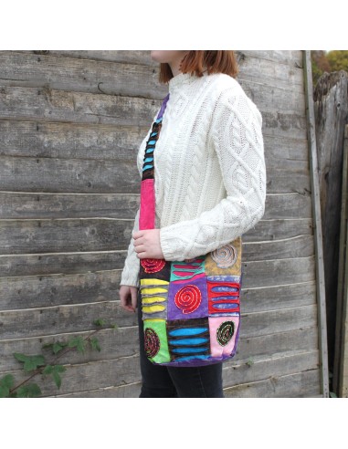 Sac ethnique style hippie – Violet spirale